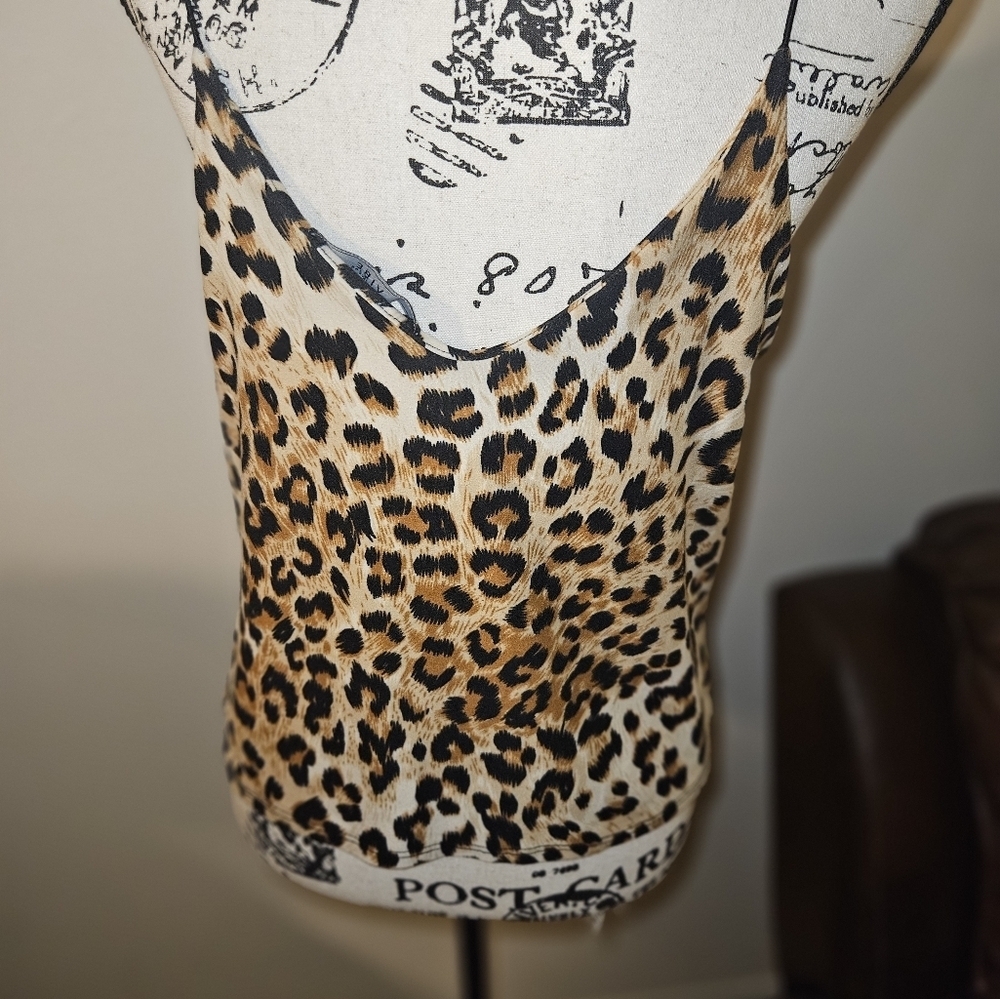 Vibe Juniors Cheetah Print Spaghetti Strap Tank Top Size Xl - Picture 4 of 7